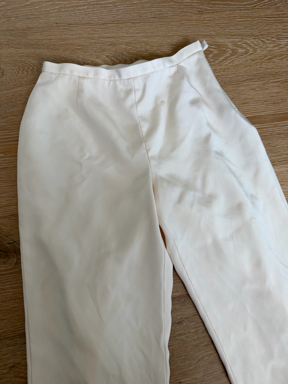 Lafayette 148 • Cream Silk Pants - Picture 4 of 10